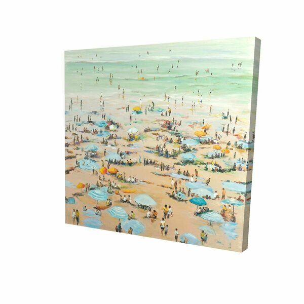 Fondo 16 x 16 in. People At The Beach-Print on Canvas FO2776449